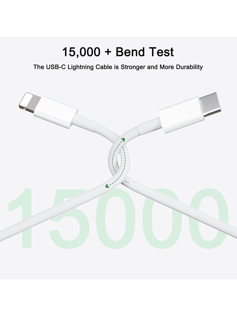 iPhone Charger USB C Fast Charger, iPhone Fast Charger Cable and Plug, 20W USB C Power Adapter, Type-C Wall Charger Plug with 1M Charging Cable Compatible with iPhone12/13/11/Pro/Max/XR/XS/X/8, Pad - Image 3