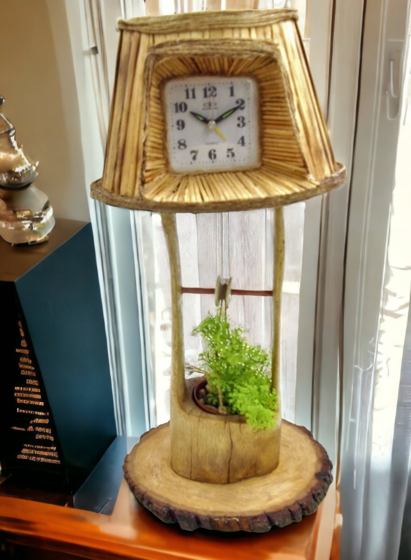 ارك تحفة  شكل اباجورة بساعة وبئر قديم \ 40*10  سم  سم - Image 2