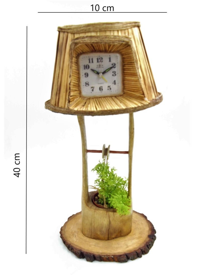 ارك تحفة  شكل اباجورة بساعة وبئر قديم \ 40*10  سم  سم - Image 1