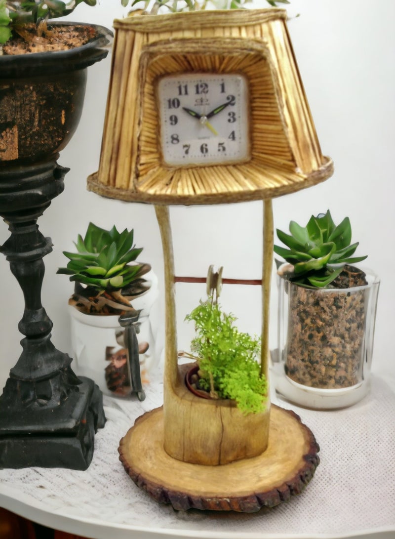 ارك تحفة  شكل اباجورة بساعة وبئر قديم \ 40*10  سم  سم - Image 3