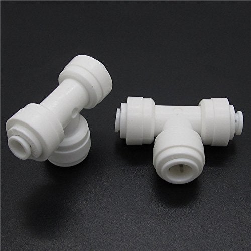 JIUWU Quick Connect 1/4-Inch-1/4-Inch-3/8-Inch Tee Union for Reverse Osmosis RO Water Filter Pack of 5 - Image 3