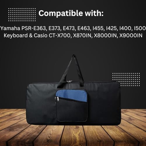 MOCKING BIRD 40inch Padded Piano Keyboard Cover Bag Durable Waterproof Compatible with Casio Ct-X870In,Ct-X8000In,Ct-X9000 and Psr-I400,Psr-I500,Psr9000,Psr 8000 Portable Piano Keyboard Bag - Image 5