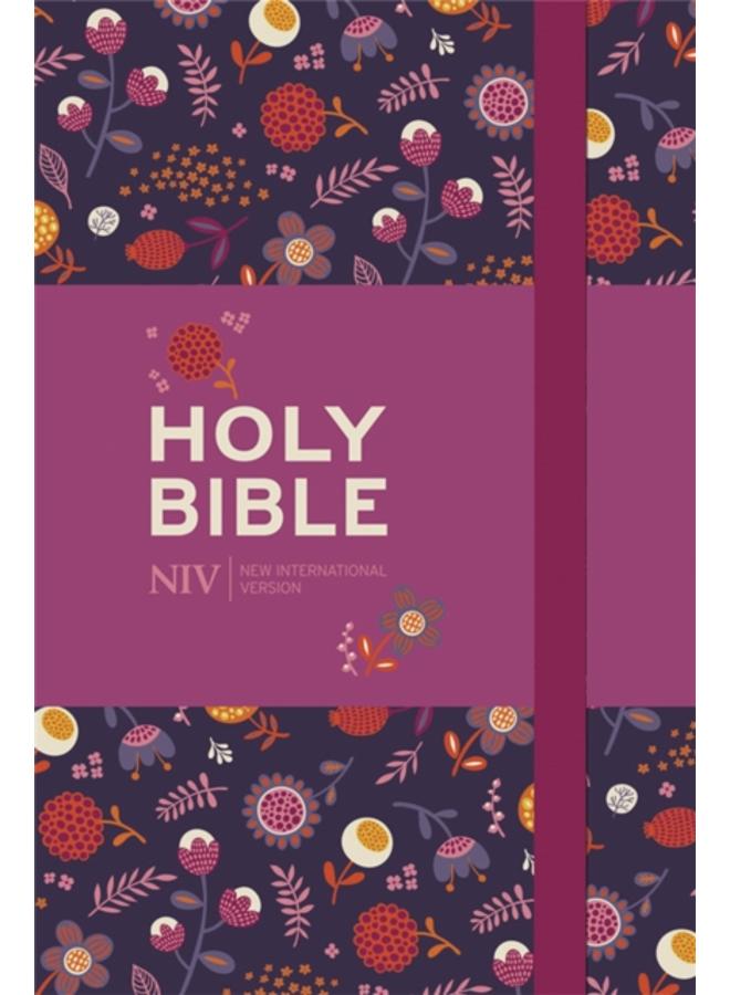 NIV Pocket Floral Notebook Bible