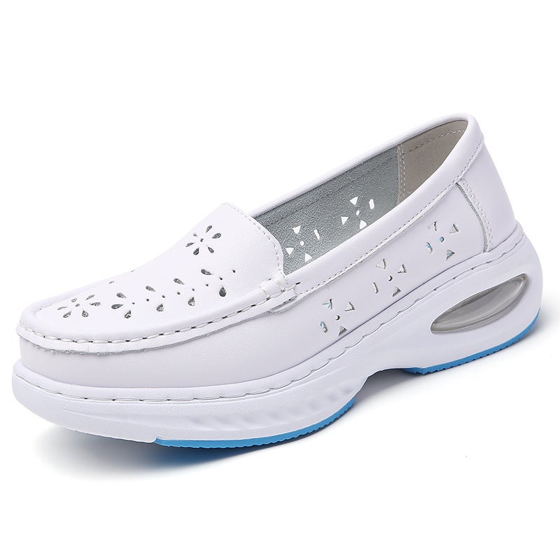 Nurse Shoes Women'S Summer Genuine Leather Thick-Soled Soft-Soled Breathable Work Medical Shoes Spot Delivery - Image 1