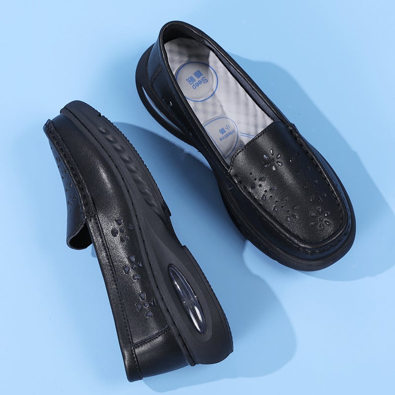 Nurse Shoes Women'S Summer Genuine Leather Thick-Soled Soft-Soled Breathable Work Medical Shoes Spot Delivery - Image 5