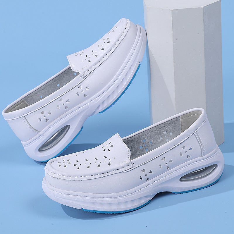 Nurse Shoes Women'S Summer Genuine Leather Thick-Soled Soft-Soled Breathable Work Medical Shoes Spot Delivery - Image 3