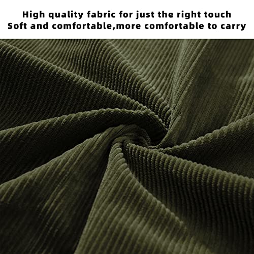 KALIDI FANCY FOREST KALIDI Corduroy Tote Bag for Women Large Shoulder Bag Casual Hobo Zipper Handbag Purse with Front Pockets Work Shopping - Image 3