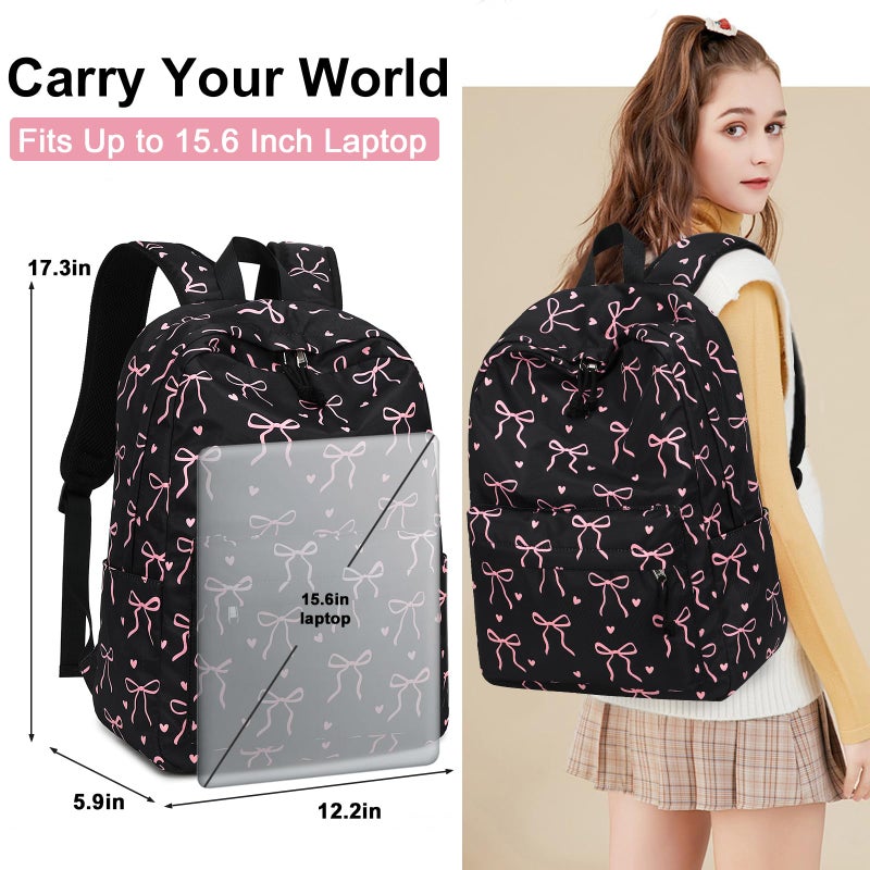 LOIDOU Backpack for Teen Girls Middle School Primary Elementary Bookbags 17inch Kids Backpack Women laptop Backpack Lightweight Casual Daypack - Image 2