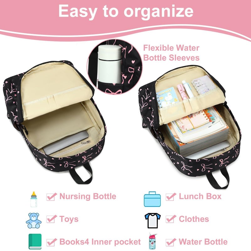 LOIDOU Backpack for Teen Girls Middle School Primary Elementary Bookbags 17inch Kids Backpack Women laptop Backpack Lightweight Casual Daypack - Image 5
