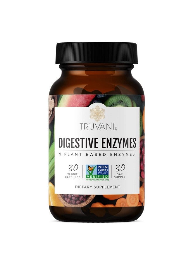 Truvani Digestive Enzymes ; 9 Enzyme Blend ; Digestive Support ; Reduce Bloating ; Increased Nutrient Absorption ; Nongmo Capsules; 30 Day Supply - Image 1