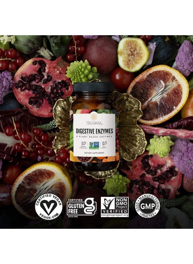 Truvani Digestive Enzymes ; 9 Enzyme Blend ; Digestive Support ; Reduce Bloating ; Increased Nutrient Absorption ; Nongmo Capsules; 30 Day Supply - Image 4