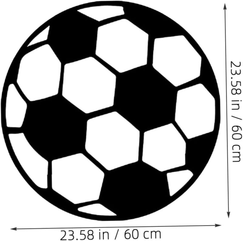 Round Soccer Rug for Living Room Boys and Girls Bedroom and Play Areas Soft Easy-Clean Carpet Non-Slip Base for Home Decor and - Image 3