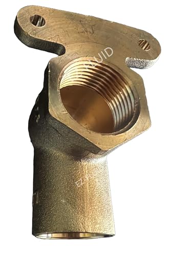 EZ-FLUID EZFLUID 12 Sweat x FIP High Ear Elbow Threaded FittingC by F LF Brass Shower High Ear 90 Degree Elbow with Copper Sweat Socket and Female Threaded Plumbing Fittings - Image 1