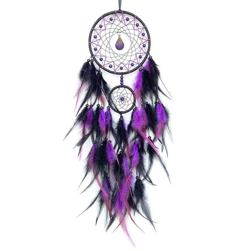 Selling High-End Light Luxury Dream Catcher Feather Pendant Hand-Woven Wind Chime Living Room Wall Decoration Pendant - Image 1