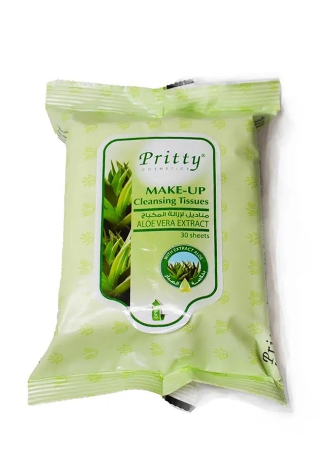 Pritty - Micellar Cleansing Wipes With Aloe Vera Extracts, Remove Makeup, Hydrates and Moisturize Skin, 1x3 - Image 1