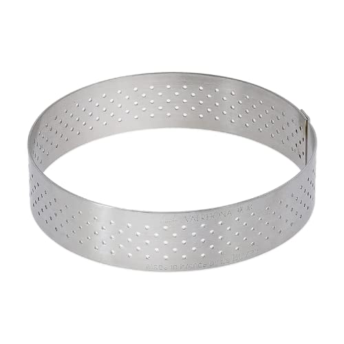 de Buyer Perforated Round Tart Ring - 4” Diameter, 0.8” Height - Perfect for Baking Beautifully Crisp Tarts - Easy to Use & Clean - Made in France - Image 1