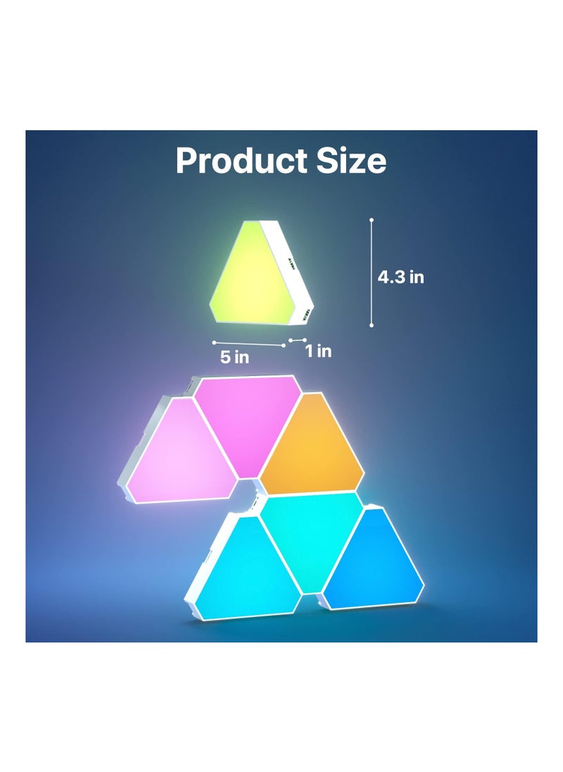 XVersion - Led light Smart Led Lights RGB LED Wall Lights – 6-Pack Triangle LED Light Panels with App & Remote Control, Music Sync LED Lights for Home, Living Room, Bedroom & Gaming Room Décor - Image 1