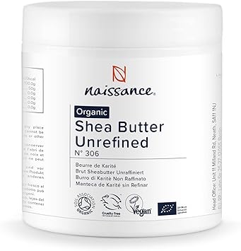 Naissance Organic Shea Butter Unrefined No 306 500g Pure Raw Natural Vegan for Skin Hair Lip Balms Body Butters Moisturiser - Image 1