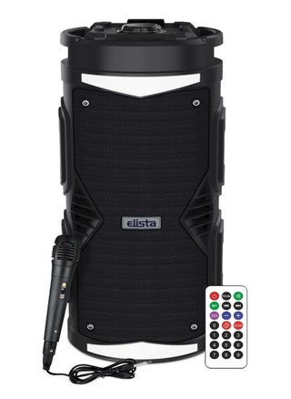 ELS-MusiStrom 1600 Portable 16 W Bluetooth Party Speaker with Wired Mic and Remote, TWS Feature, Built-in Mobile holder & FM/Aux/USB/TF Card Connectivity, 5 Hr Playback (Black) - pzsku/Z6D51DD410B7BF3DB91BCZ/45/_/1729507816/23575358-62cf-40bb-95b7-a2da661b5d6a