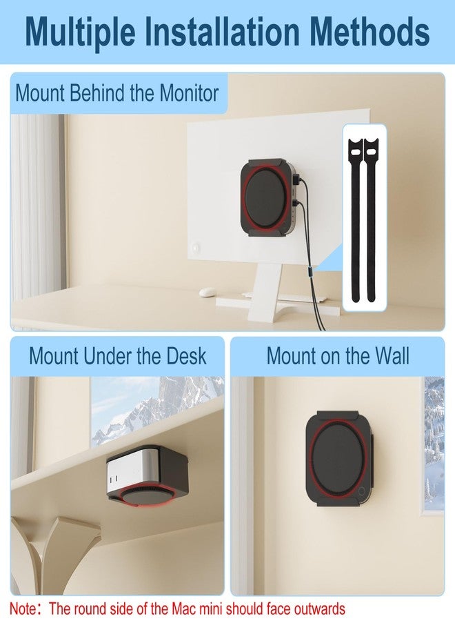 Bedycoon Mount for Mac Mini M4/M4 Pro 2024 VESA/Wall/Under Desk Mount for Mac Mini M4 Metal Mounting Bracket Compatible with Mac Mini M4 Anti-Scratch Monitor Mount Holder for Mac Mini M4 with Remote Holder - Image 3
