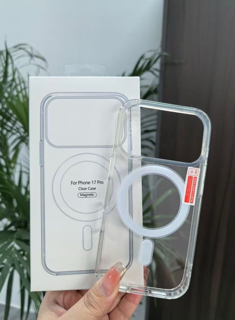 general Clear Magnetic Case Compatible with iPhone 17 Pro, Shockproof Transparent Cover with MagSafe - Clear - Image 1