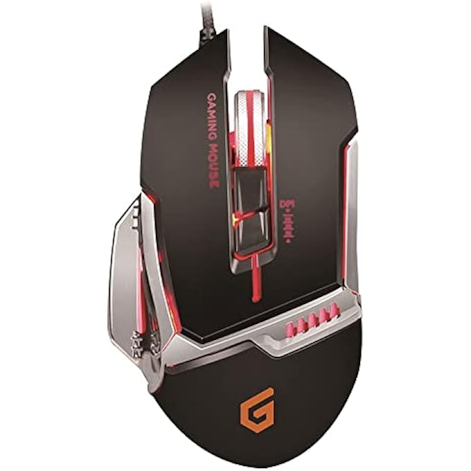 rayihni DJEBBEL02B GAMING USB MOUSE 4000 DPI IC SENSOR 8 PROGRAMMABLE BUTTONS - Image 1