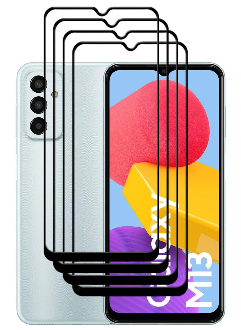 ACLIX 4 Pieces Antistatic ESD Dustproof Premium Quality High Definition Tempered Glass Screen Protector Designed For Samsung Galaxy M13 - Image 1