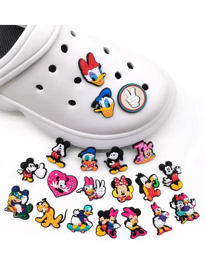20-Piece Crocs Shoe Decoration Charms, Cartoon Series Charms Shoes Charm for Crocs Hole Hole Shoe, for Kids Boys Girls Men Women Party Favor - Image 1