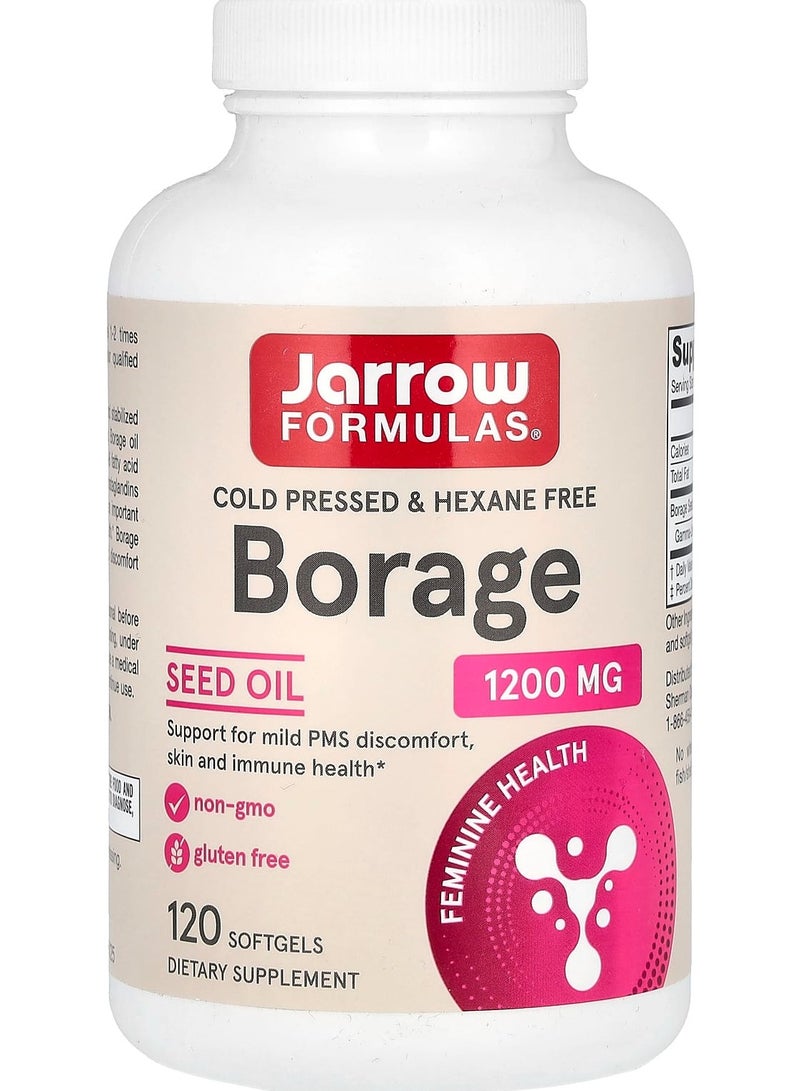 jarrow formulas Borage, Seed Oil , 1,200 mg, 120 Softgels