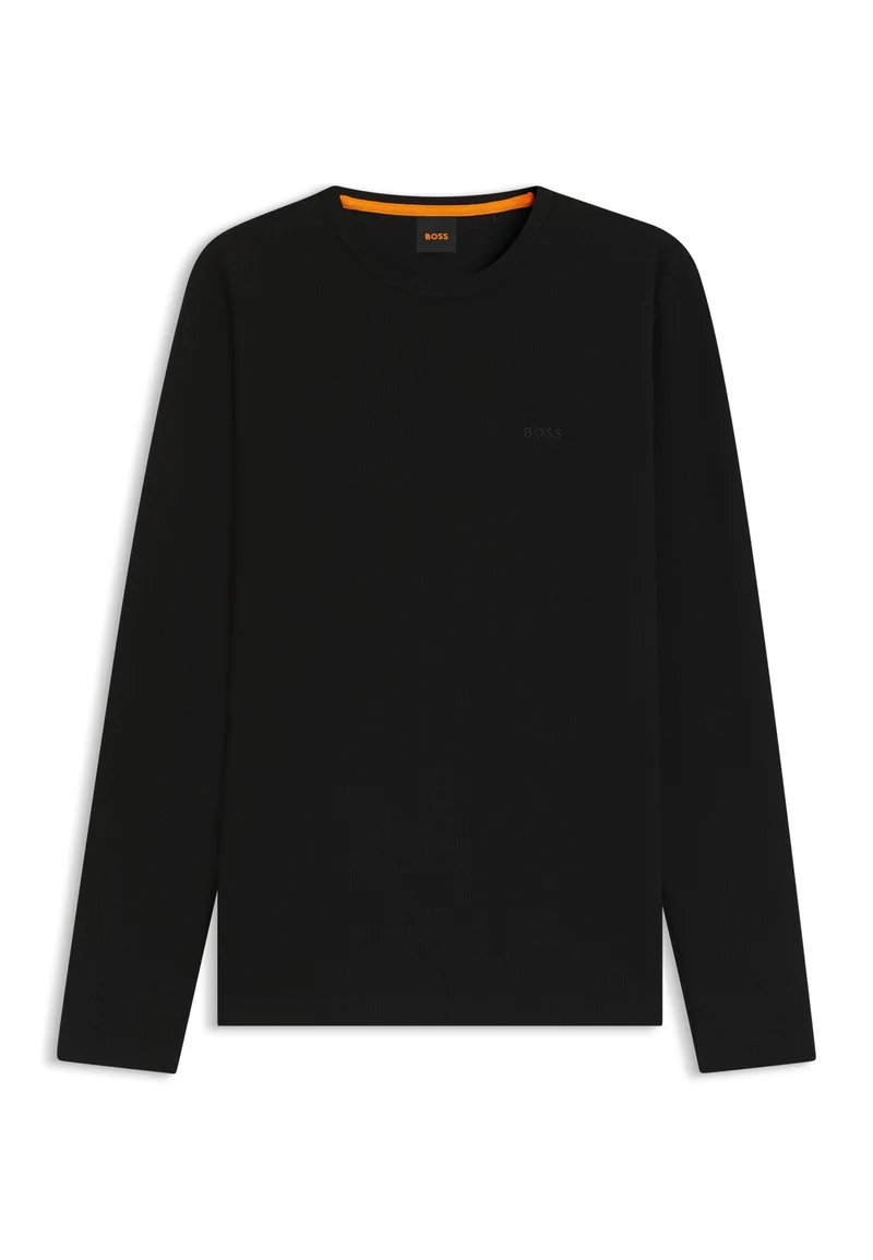 BOSS Cotton-blend T-shirt with waffle structure