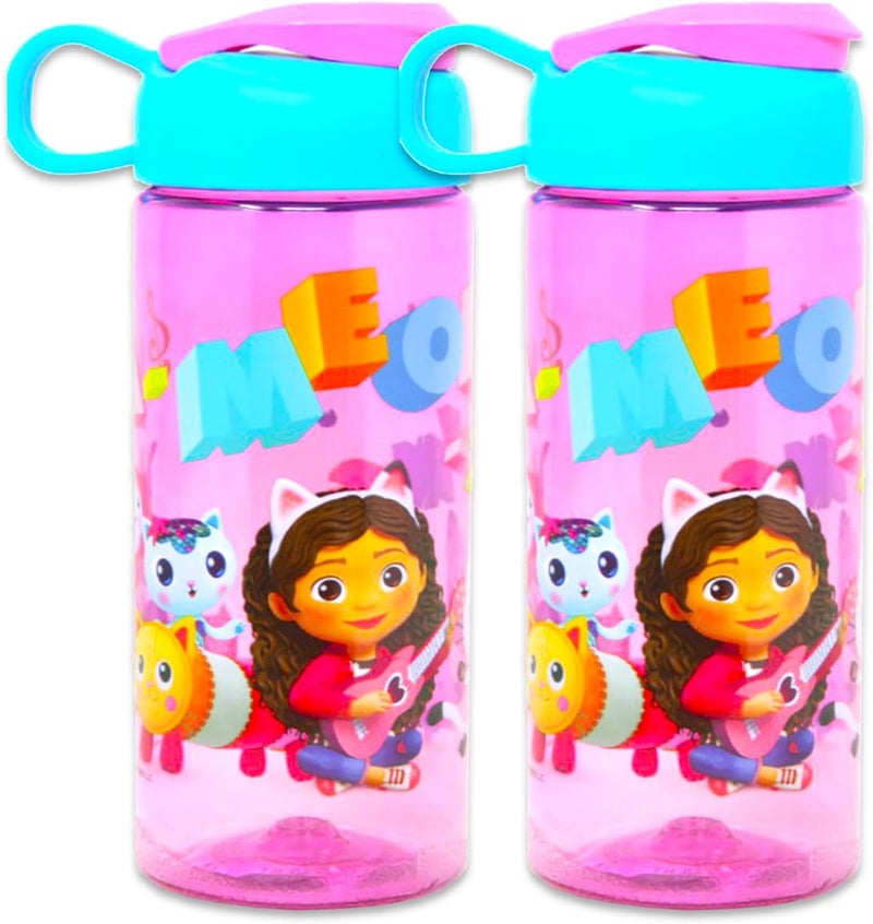 DreamWorks Gabbys Dollhouse Water Bottle for Girls Set  2 Pc Gabbys Dollhouse Supplies Bundle with 165 Oz Gabbys Dollhouse Water Bottle Sticker Activity Book More  Gabbys Dollhouse Water Bottle for Kids - Image 2
