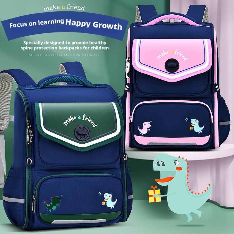 Cartoon Space Backpack for Kids, 1-3-6 Grade, Breathable & Lightweight - Image 1