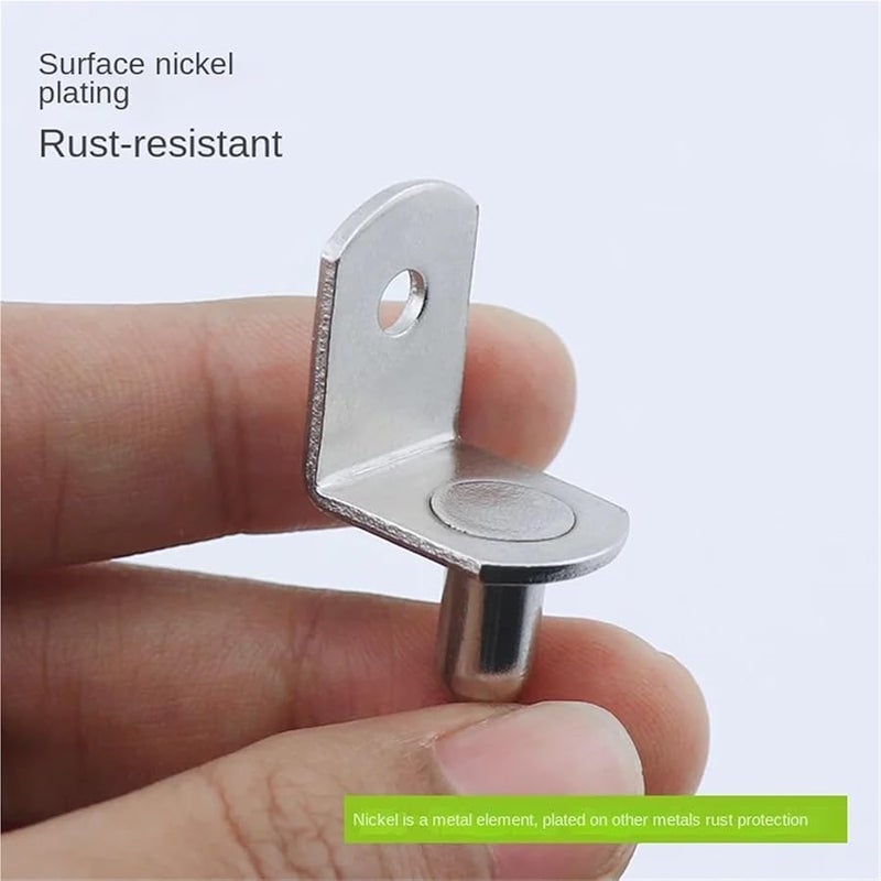 Glass Clamp Bracket Cabinet Support Shelf Pin Angle Code Metal Fixation Style 2 Red 100pcs - Image 5