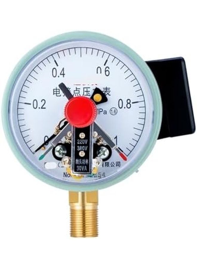 YXC 100 Magnetic Assist Electric Contact Pressure Gauge 0 1 MPa 220V 380V 30VA - Image 1