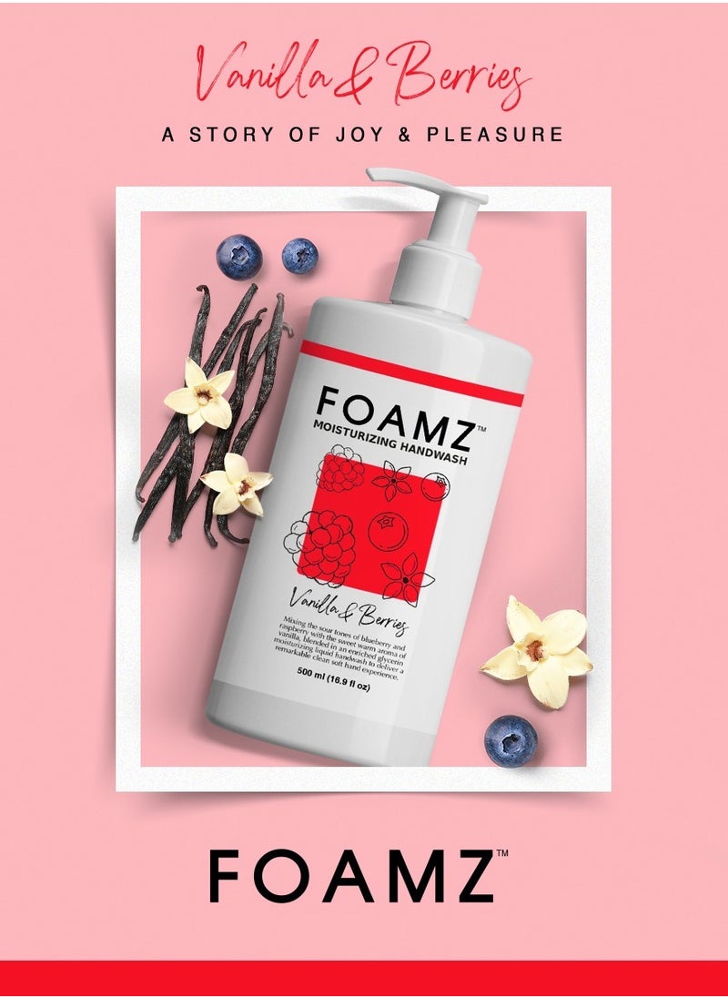 FOAMZ - Liquid Hand Wash With Berries and Vanilla Scents 500ml - Image 1