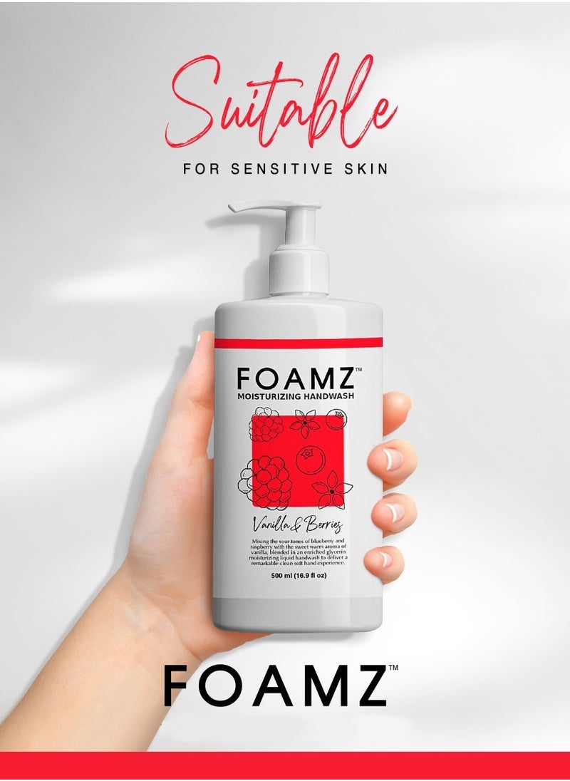 FOAMZ - Liquid Hand Wash With Berries and Vanilla Scents 500ml - Image 1