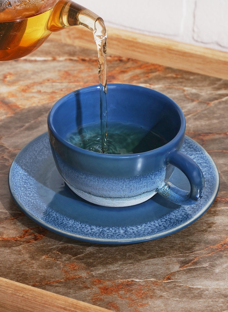 Sass & Belle Blue Mojave Tea Cup & Saucer Set - Image 1