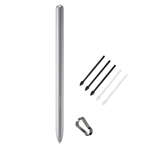 CaoXiong Galaxy Book 4/5 Pro 360 Pen for Samsung Book Pro 4 360 S Pen for Samsung Galaxy Book 5 360 Stylus Pen with Pen Nibs Replacement (Silver) - Image 1