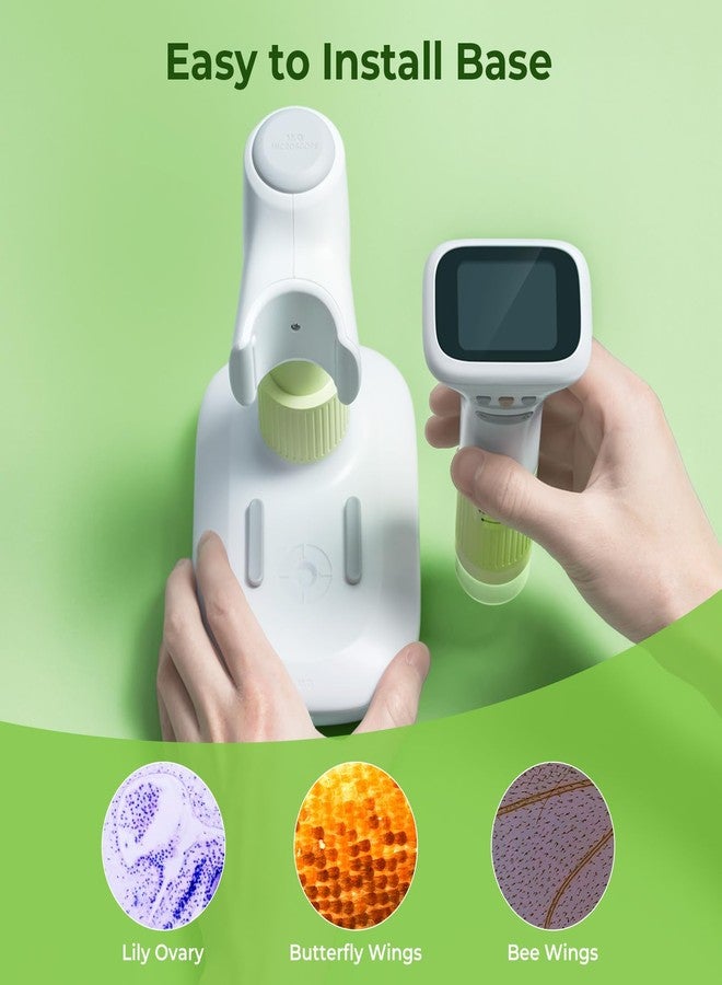 ام اند جي مجهر للأطفال، مجهر رقمي محمول باليد للأطفال M&G 1000X بشاشة 2.0 بوصة، مجهر صغير محمول للجيب، ألعاب تعليمية علمية للأعمار من 3 4 5 6 7 8 9 10 11 12 سنة للبنات والأولاد - أبيض وأخضر - Image 3