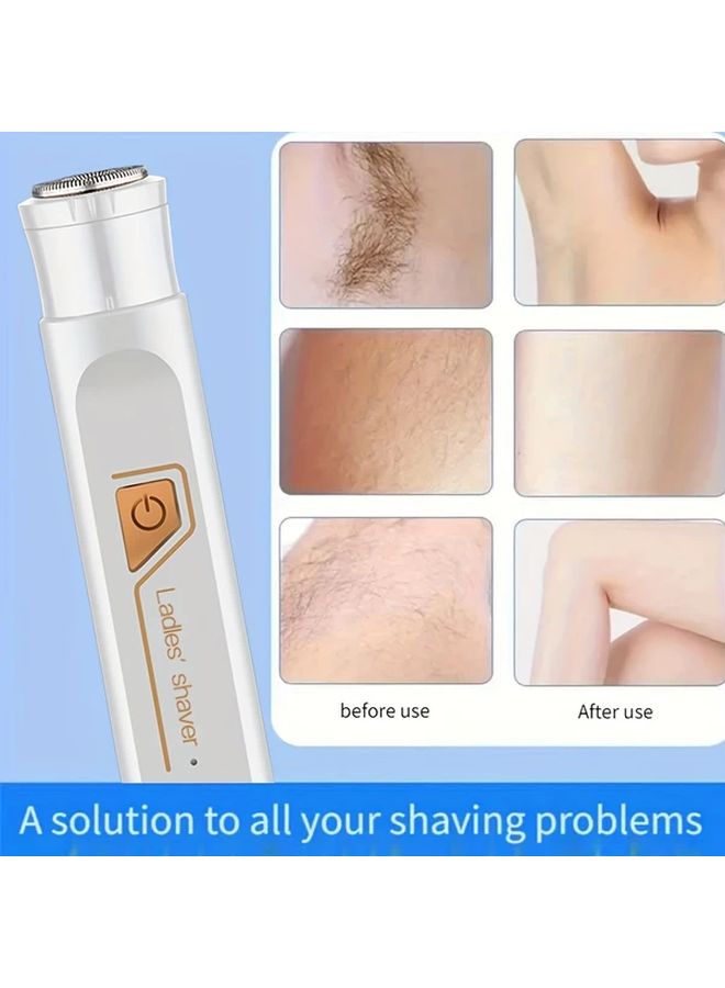 White Women Electric Hair Remover 4 in 1 USB Rechargeable Bikini Trimmer - Image 4