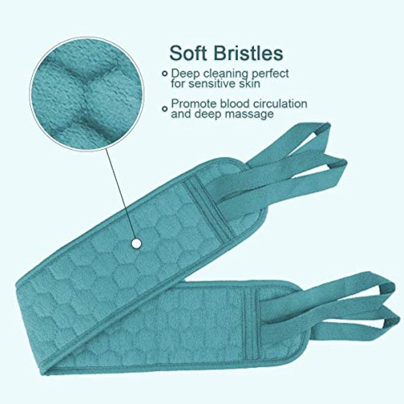 Bath Body Scrubber Sponges,3 Pack Bath Shower Gloves Clean Set (Blue) (Assorted Colors) - Image 4