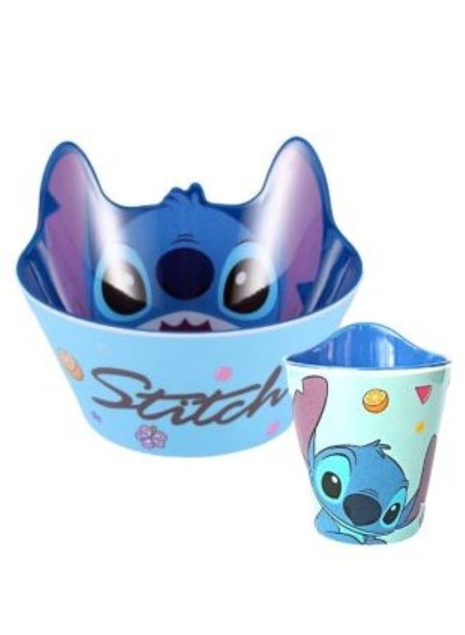 Anti Fall Melamine Plastic Childrens Dining Bowl and Water Cup w/ 3D Assorted Cartoon Characters - Image 1
