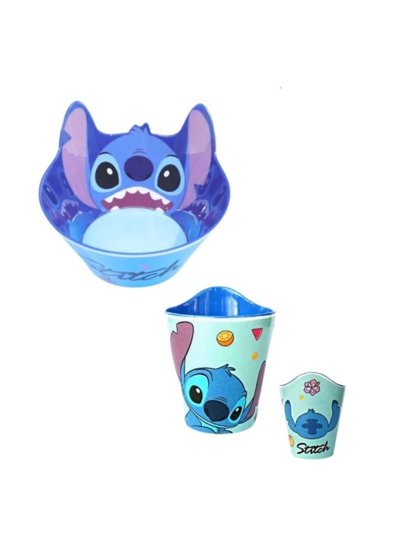 Anti Fall Melamine Plastic Childrens Dining Bowl and Water Cup w/ 3D Assorted Cartoon Characters - Image 2