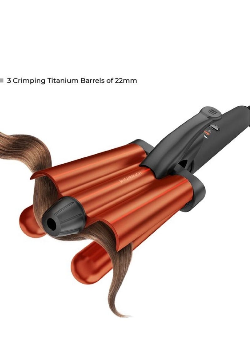 راش براش - Rush Brush مكواة تجعيد الشعر M2 Plus3 Crimper برونز - Image 1