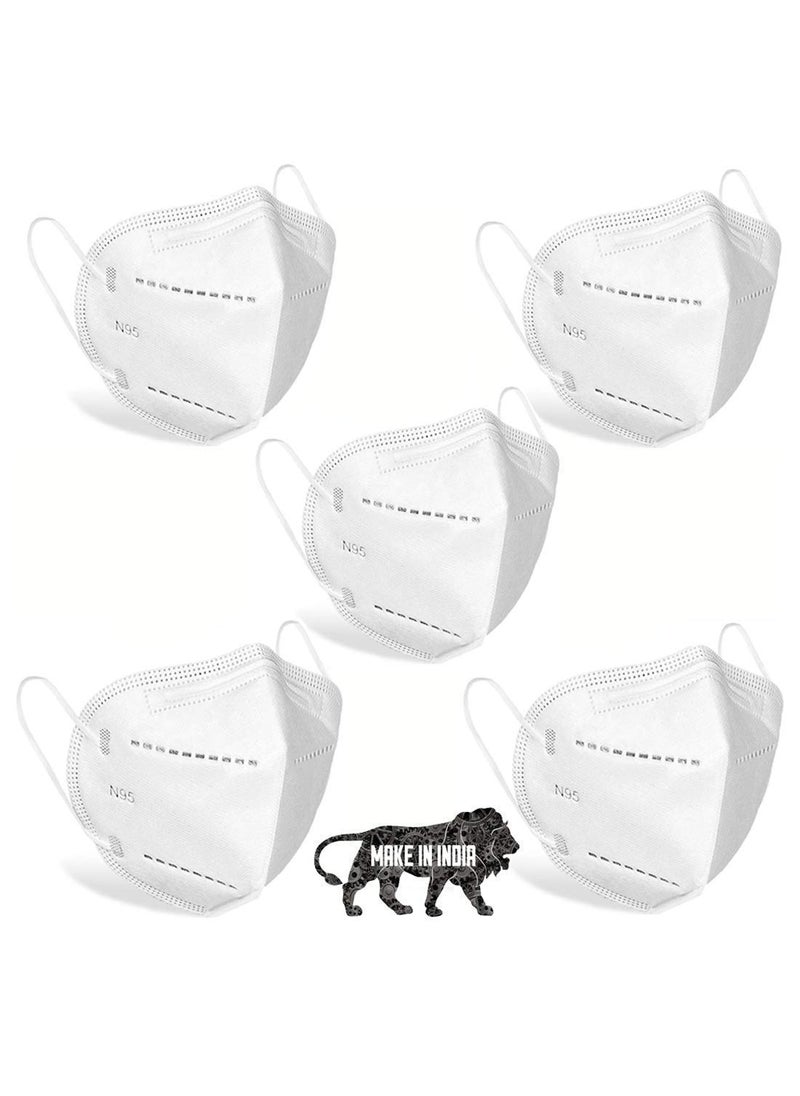 LUCAS Lucas N95 Face Mask with 5 Layer Protection for Men Women Pack of 20  - Image 1