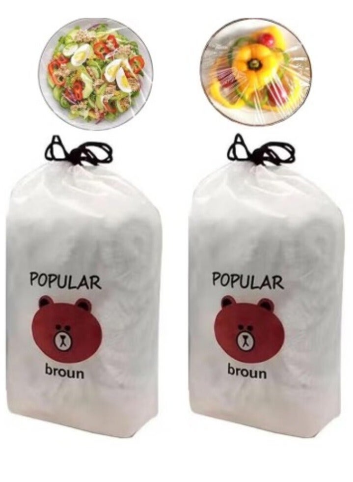 Popular 2 Food Storage Bags - Stretchable Flexible Covers - 2 Pack Of Clear Reusable Plastic Lids, Perfect For Keeping Leftovers And Storing Meals - Image 5