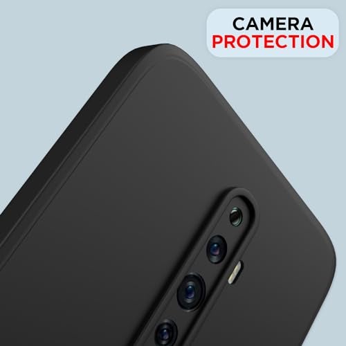 Pikkme Back Cover for Reno 2F / 2Z | Slim Soft Matte Silicone Cover with Camera Protection & Shockproof Bumper Case (Black) - Image 5