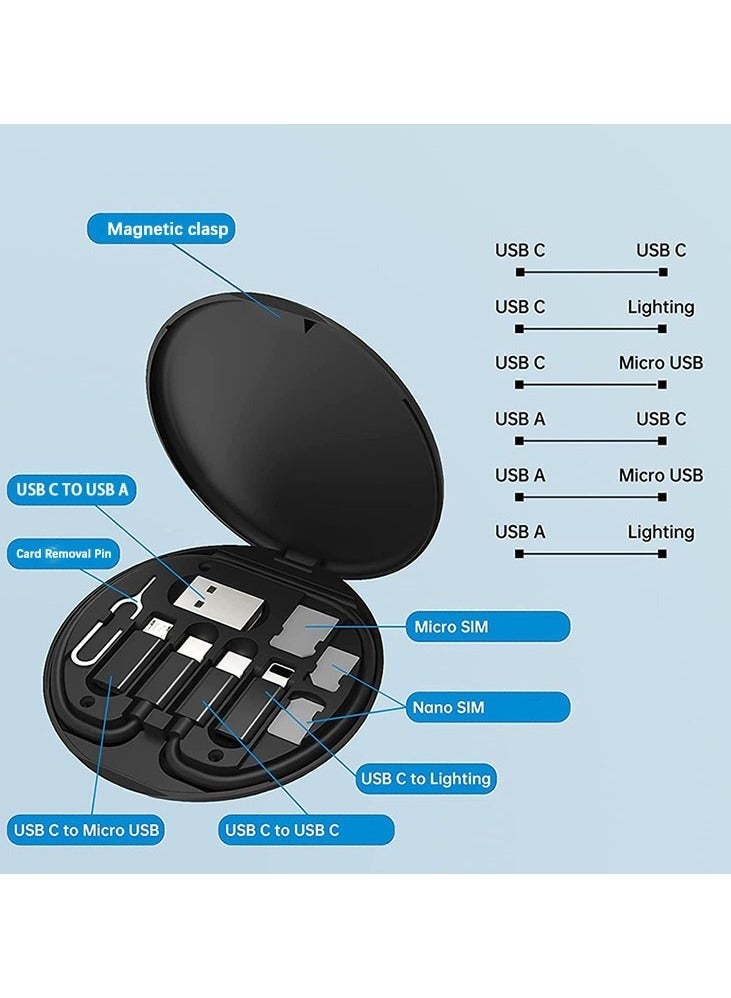 Multi-functional Portable Travel Cable Organizer with Lightning, Micro USB, TYPE-C, 5-in-1, 0.3M 60W Fast Charging, Compact Storage Box for Data Cables, Phone Holder, and SIM Card EjectorMulti-functional Portable Travel Cable Organizer with Lightning, Micro USB, TYPE-C, 5-in-1, 0.3M 60W Fast Charging, Compact Storage Box for Data Cables, Phone Holder, and SIM Card EjectorMulti-functional Portable Travel Cable Organizer with Lightning, Micro USB, TYPE-C, 5-in-1, 0.3M 60W Fast Charging, Compact Storage Box for Data Cables, Phone Holder, and SIM Card Ejector  - Image 3