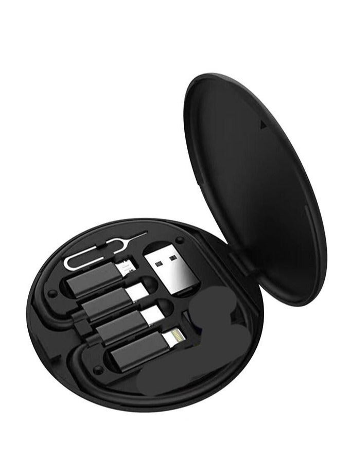 Multi-functional Portable Travel Cable Organizer with Lightning, Micro USB, TYPE-C, 5-in-1, 0.3M 60W Fast Charging, Compact Storage Box for Data Cables, Phone Holder, and SIM Card EjectorMulti-functional Portable Travel Cable Organizer with Lightning, Micro USB, TYPE-C, 5-in-1, 0.3M 60W Fast Charging, Compact Storage Box for Data Cables, Phone Holder, and SIM Card EjectorMulti-functional Portable Travel Cable Organizer with Lightning, Micro USB, TYPE-C, 5-in-1, 0.3M 60W Fast Charging, Compact Storage Box for Data Cables, Phone Holder, and SIM Card Ejector  - Image 1