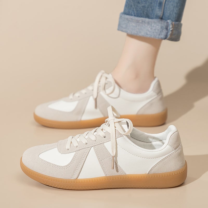 Casual White German Army Trainer Sneakers for Couples, Men Women F8815 - Image 3